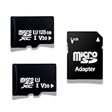 Micro SD Card, Dual Memory Pack – U1-128GB + One Extra (16~128gb) + One SD Adapter, Class 10...