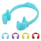 LucyPhy 4 Pack Thumbs up Cell Phone Holder, Adjustable Silicone Tablet Stand, Portable Desktop OK...