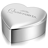 Quinceanera Gifts for Girls Heart Jewelry Keepsake Box Small Trinket Crown Box 15 Años...