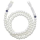 USB to USB C Cable 3.3FT/1.0M 3A Fast Charging USB C Cable Personalized White Pearl Beads USBA Type...