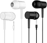 TyRengss in-Ear Wired Headphones with Microphone, Wired Earbuds in-Ear Headphones 3.5mm for Cell...