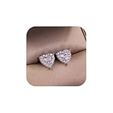 ofertas de black of friday 2024,Diamond Stud Earrings for Women,Cute Heart Stud Earrings with Cubic...