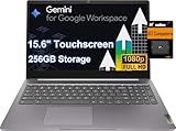 Lenovo Chromebook 15 (15.6' FHD Touchscreen, 4GB RAM, 256GB Storage (128GB eMMC + 128GB SD Card),...