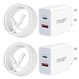 European Travel Adapter USB C, 2Pack 20W US to Europe EU Dual Port USB C Wall Charger Type C Fast...