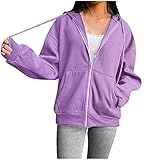 Zip Up Jackets For Women Deals Of The Day My Orders Womens Zip Up Hoodies Long Sleeve Fall Oversized...