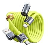 Jixivor 2024 Upgraded 4-in-1 USB C to Lightning Cable, 60W Fast Charging& Date Transfer, CarPlay&...