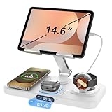 30W Wireless Charger for Samsung/Android Mag-Safe Charging Station with Clock/Light for Samsung...
