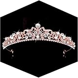 TOBATOBA Rose Gold Tiaras and Crowns for Women Girls Crystal Princess Tiara Wedding Tiaras for...