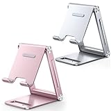 UGREEN Adjustable Phone Stand Silver Bundle with Pink