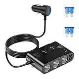 Tendak 7 in 1 Cigarette Lighter Adapter, 125W Cigarette Lighter Splitter with PD 30W Fast Charging,...