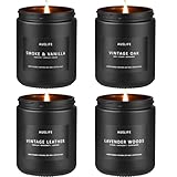 Scented Candles Set | Men Candle Set, Scented Candles for Home, Gifts for Men - 4 Pack Men Candle...