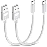 Type C Fast Charging Cable 1.5FT, Short USB C Cable Nylon Braided Charging Cord Type C 2Pack Samsung...