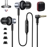 5.9ft Long Cord Earbuds Wired Noise Isolating for Chromebook Laptop PC, Ear Buds Wired with 3.5mm...