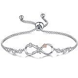 Desimtion Easter Gifts for Teen Girls,Infinity Rose Bracelets for Women Daughter Granddaughter Niece...