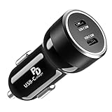 USB C Charger, 66W USB C Car Fast Charger, Adaptive Dual Type C Port 33W 30W PPS/PD&QC3.0 Car...