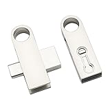 WURAWUS Custom Logo USB Flash Drives Bulk Pack (50PCS/100PCS) - Metal USB 2.0 & Type-C Dual-Port...