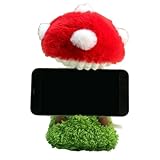 Fokiabin Mushroom Phone Stand for Desk, Adjustable Bendable Stalk Holder with Soft Plush Base,...