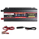 Lineba 5000W Car Power Inverter DC 12V to 110V AC Converter with LCD Display Dual AC Outlets and USB...