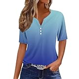 LRMQS Day Prime Deals Today 2024 Summer Tops for Women 2024 Trendy Vacation Short Sleeve Button V...