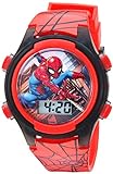 Accutime Marvel Spider-Man Digital Watch for Kids – Durable Plastic Timepiece, LCD Display, Quartz...
