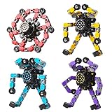 Gokeey Transformable Fidget Spinners 4 Pcs for Kids and Adults Stress Relief Sensory Toys for Boys...