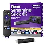 Roku Streaming Stick 4K | Portable Roku Streaming Device 4K/HDR/Dolby Vision with Voice Remote, Free...
