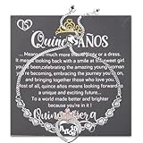 FEELMEM Quinceanera Gift 15 Quince Anos Gift 15 Princess Crown Charm Bracelet Happy 15th Birthday...