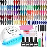 JODSONE Gel Nail Polish Kit with U V Light 32 Colors Gel Polish Nail Kit Soak Off Gel Nail Set...