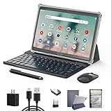 Tablet 10 Inch 2 in 1 Android Tablets with Keyboard Pen Mouse, Dual SIM Slot 4G Cellular,1.6Hz...