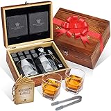 Royal Reserve Whiskey Stones Gift Set Artisan Crafted Chilling Rocks Scotch Bourbon Glasses and...