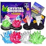Kids Crystal Growing Kit - Science Kits for Kids - Chemistry Set to Grow 4 Amazing Crystals -...