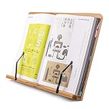 Large A+ XL Bamboo Book Stand for Textbooks Reading Hands Free,Cookbook Stand,Laptop,iPad,Tablet...